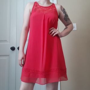 A. Byer Coral Size Small Dress